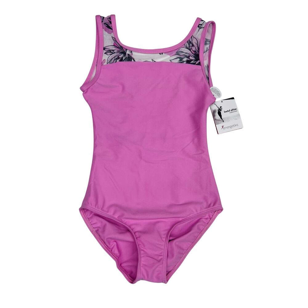 NWT Energetiks Ch Lge (10-11Y) Lisa Leotard in Pink & Floral